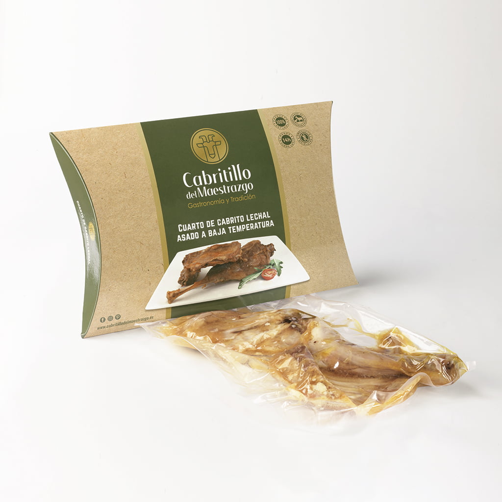 cuarto de carne de cabrito bajo en grasas